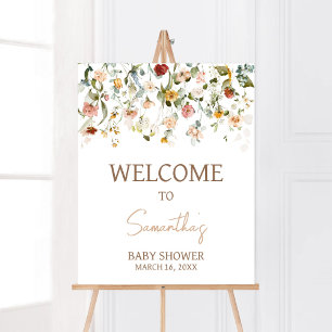 Poster Fleur sauvage Baby in Bloom Baby shower Bienvenue