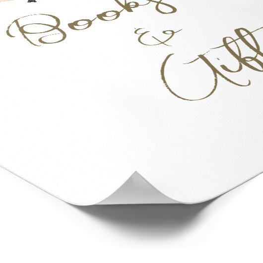 Poster Fleur sauvage Baby In Bloom Baby shower Livres Cad (Coin)