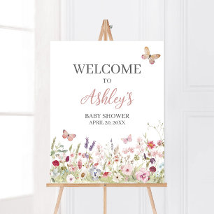 Poster Fleur sauvage Baby shower   de 