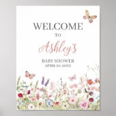 Poster Fleur sauvage Baby shower   de  (Devant)