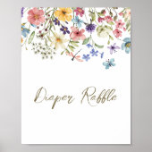 Poster Fleur sauvage Bébé En Fleur Baby shower Déchets Ra (Devant)