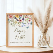 Poster Fleur sauvage Bébé En Fleur Baby shower Déchets Ra