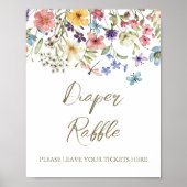 Poster Fleur sauvage Bébé En Fleur Baby shower Déchets Ra (Devant)