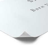 Poster fleur sauvage bleu élégant Monogram Crest Birth St (Coin)