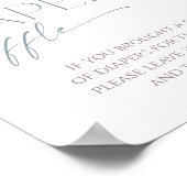 Poster Fleur sauvage bleu poussiéreux en bois de raphia (Coin)