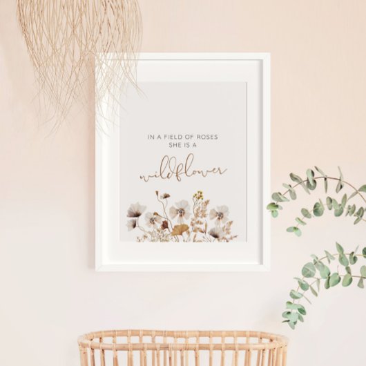 Poster Fleur sauvage Boho