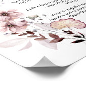 Poster Fleur sauvage boho Baby shower Late Night Diapés (Coin)