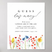 Poster Fleur sauvage Bordure Devinez Combien De Jeu Affic (Devant)