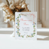 Poster Fleur sauvage Bow Baby shower Momosa Bar
