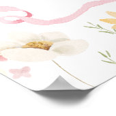 Poster Fleur sauvage Bow cadre Baby shower Bienvenue (Coin)