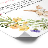 Poster Fleur sauvage Bunny Anniversaire Fête Heure Capsul (Coin)