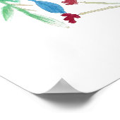 Poster Fleur sauvage coloré (Coin)