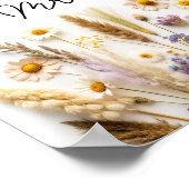 Poster Fleur sauvage Combien de baisers Fête des mariées  (Coin)