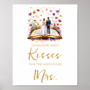 Poster Fleur sauvage Combien de baisers Fête des mariées 