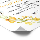 Poster Fleur sauvage d'abeille miel Anniversaire Heure Ca (Coin)