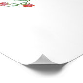 Poster Fleur sauvage d'accueil Aquarelle Baby shower Flor (Coin)