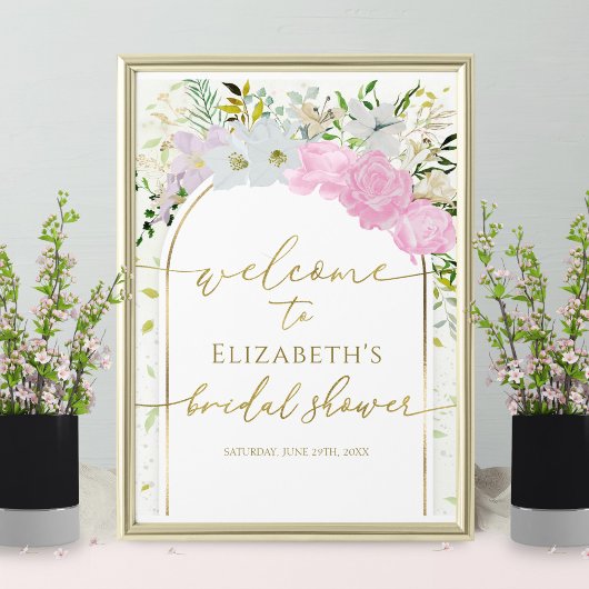 Poster Fleur sauvage d'Affiche de bienvenue Fête des mari