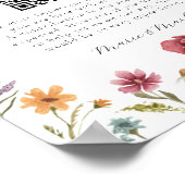 Poster Fleur sauvage dans le Fonds de lune de miel en fle (Coin)