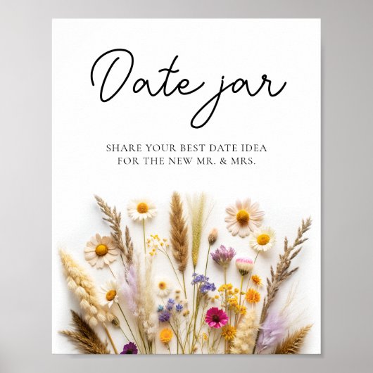 Poster Fleur sauvage Date Nuit Idées Date Jar (Devant)