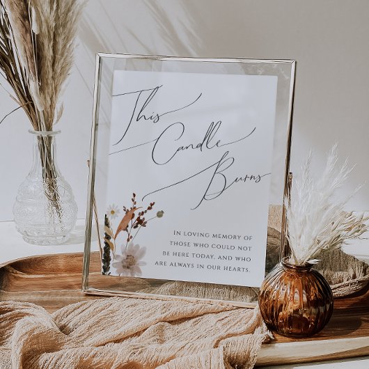 Poster Fleur sauvage d'automne Boho | Ce Panneau Brûle De