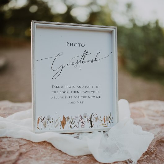 Poster Fleur sauvage d'automne Boho | Symbole du livre d'