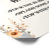 Poster Fleur sauvage d'automne Mimosa Bar Fête des mariée (Coin)