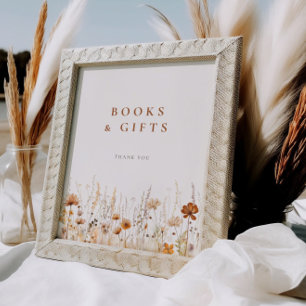 Poster Fleur sauvage de l'automne Baby shower de terrain 