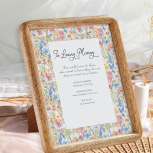 Poster Fleur sauvage de pays dans le Mariage de mémoire d