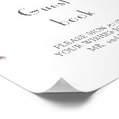 Poster Fleur sauvage de printemps Arc rose blanc Mariage  (Coin)