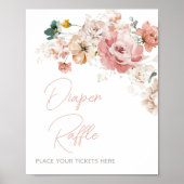 Poster Fleur sauvage de printemps Baby shower Déchets Raf (Devant)