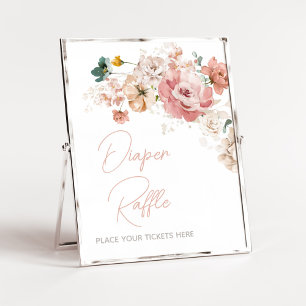 Poster Fleur sauvage de printemps Baby shower Déchets Raf