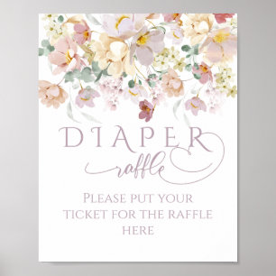 Poster Fleur sauvage de printemps Bébé fille Shower couch