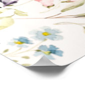 Poster Fleur sauvage de printemps Boho Pampas Mariage (Coin)