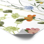 Poster Fleur sauvage de printemps Jardin Floral Mariage B (Coin)