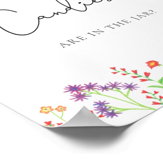 Poster Fleur sauvage devine combien de bonbons (Coin)