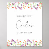 Poster Fleur sauvage devine combien de bonbons (Devant)