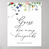 Poster Fleur sauvage Devine Combien de Honeycombs jeu de (Devant)