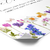 Poster Fleur sauvage devine le Baby shower de mats doux (Coin)