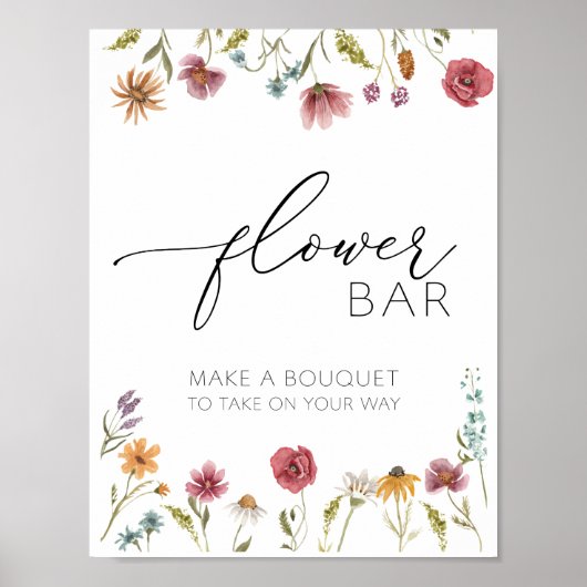 Poster Fleur sauvage en Fleur Fleur Bar Bouquet (Devant)