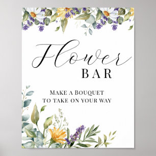 Poster Fleur sauvage en fleurs Fleur de prairie Bar d