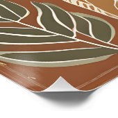 Poster Fleur sauvage en terre cuite Boho Rustique Spring (Coin)