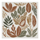 Poster Fleur sauvage en terre cuite Boho Rustique Spring (Devant)