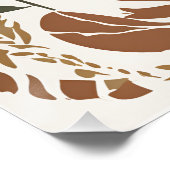 Poster Fleur sauvage en terre cuite Boho Rustique Spring (Coin)