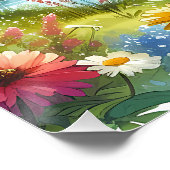 Poster Fleur sauvage et ruisseau dans la vallée de Spring (Coin)