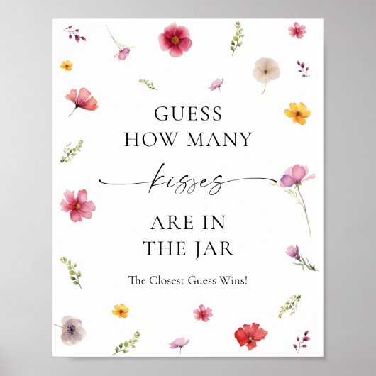 Poster Fleur sauvage Fête des mariées Devine Combien De B (Devant)