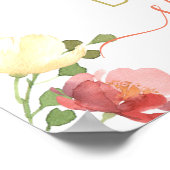 Poster Fleur sauvage Fête des mariées signe BIENVENUE (Coin)