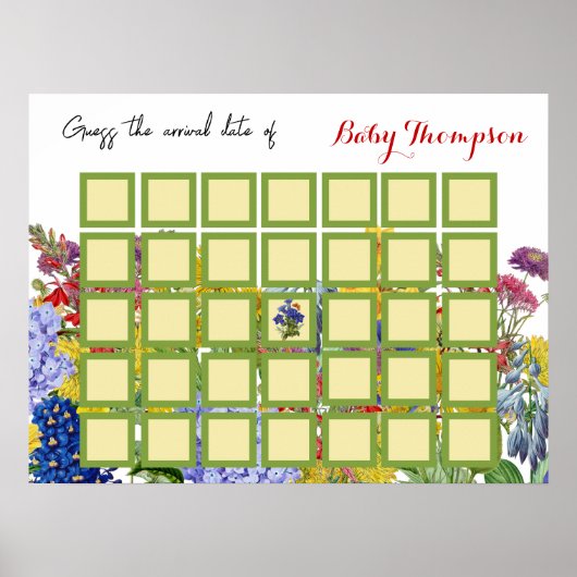 Poster Fleur sauvage Floral Baby in Bloom Guess Jeu Douch (Devant)
