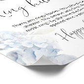 Poster Fleur sauvage floral bleu apporter chasse nuptiale (Coin)