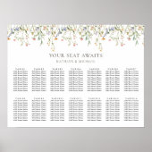 Poster Fleur sauvage Floral Jardin Mariage 14 Table Siège (Devant)
