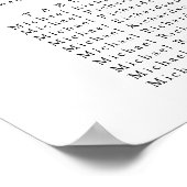 Poster Fleur sauvage Floral Jardin Mariage 8 Table Sièges (Coin)